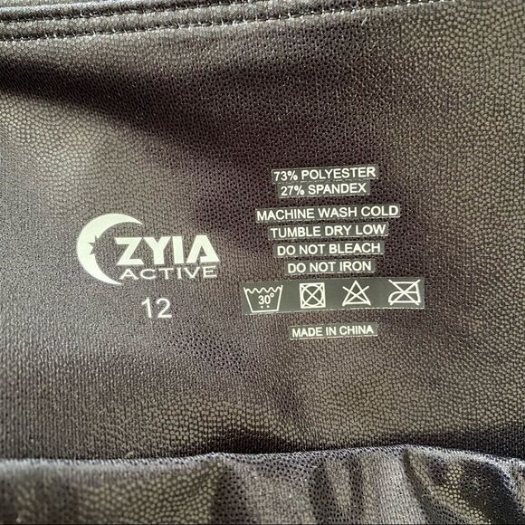 ZYIA-METALLIC Liquid Ombré High Rise Leggings (Size:12) - Picture 10 of 10